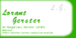 lorant gerster business card